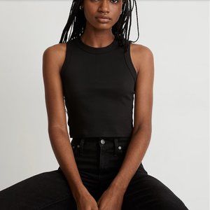 Madewell Brightside Crop Tank in Black